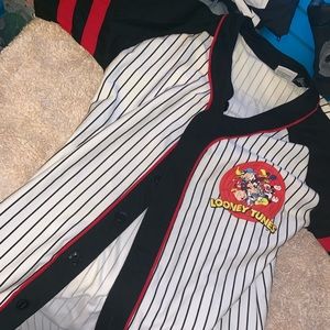 Looney tunes button up jersey